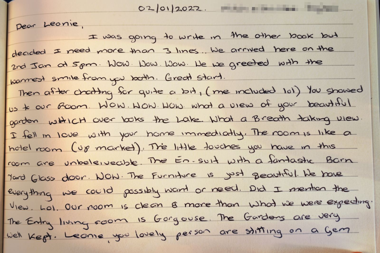 “I fell in love with your home immediately.”