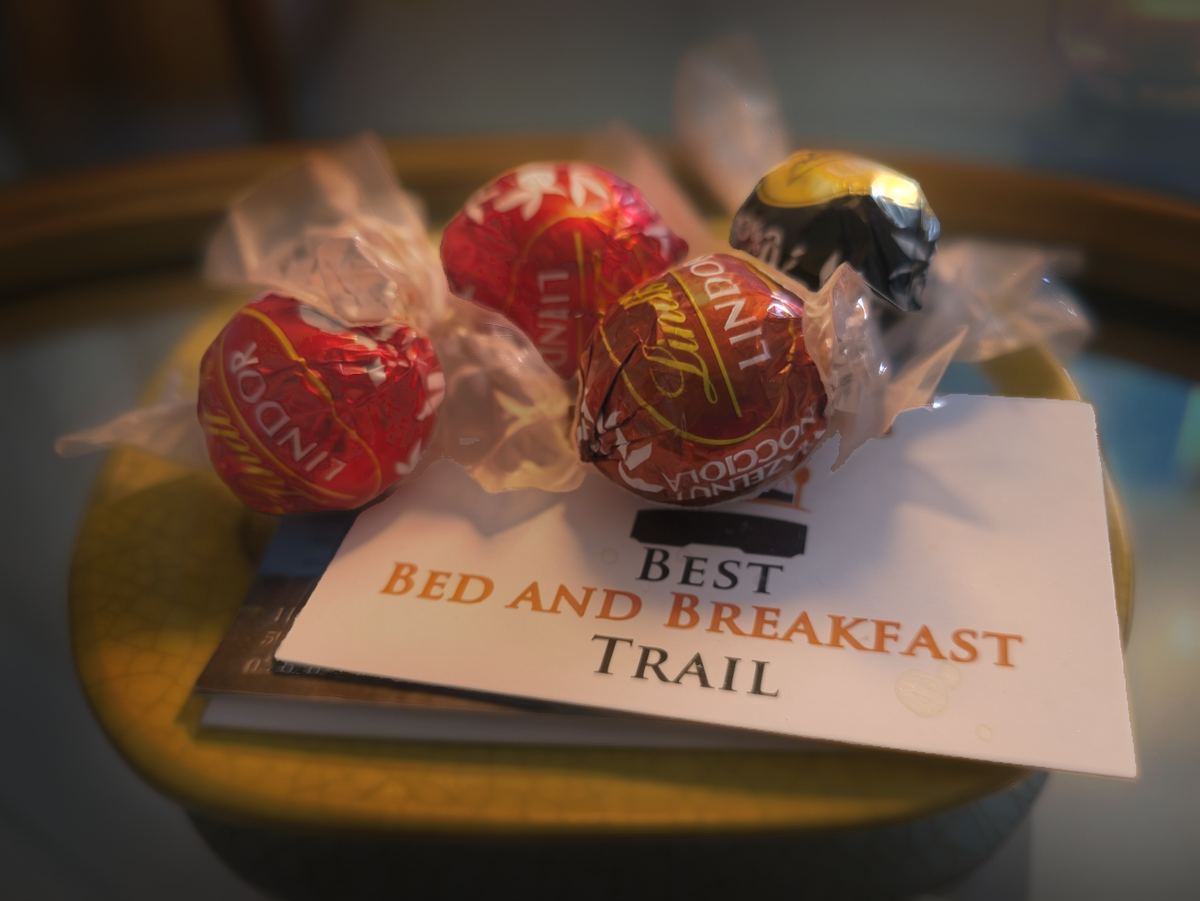 A few chocolates in the room
